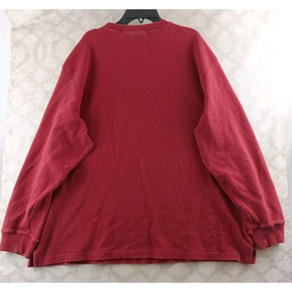 VINTAGE Eddie Bauer Sweater Mens Extra Large Red Long Sleeve Pullover - Picture 8 of 8